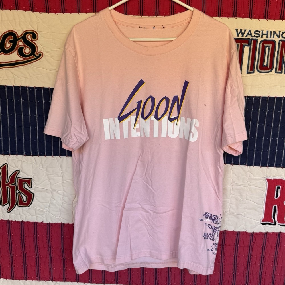 Size 2XL - NAV‎ x VLONE Good Intentions Doves Hip Hop Rap Tour T Shirt Lavender